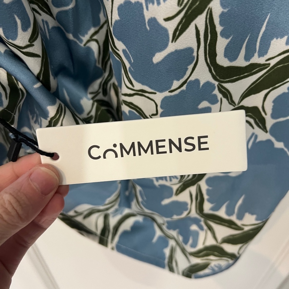 Commense Blue and White Patterned Maxi Dress - Picture 2 of 3